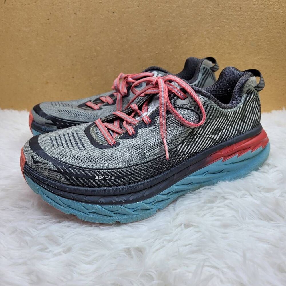 Hoka One One Bondi 5 High Rise Dubarry Running Walking Shoes Size 7.5
